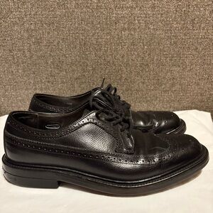 Hanover Master Flex Men's‎ Size 9 D/B Black Leather Wingtip Oxford Dress Shoes